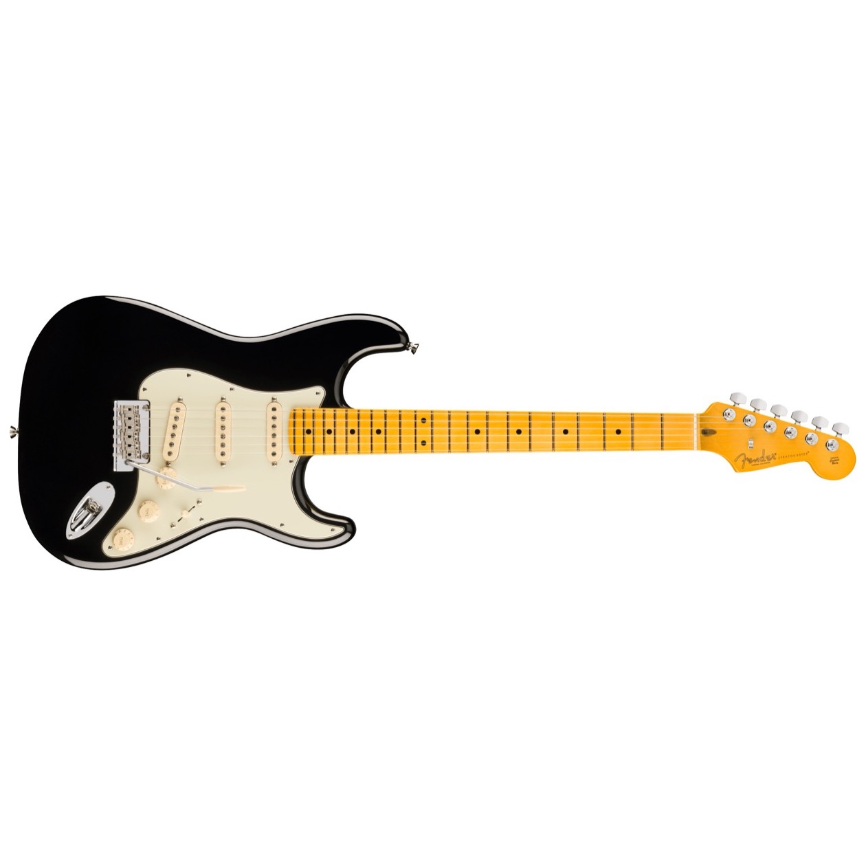 Fender American Professional Stratocaster, Maple Fingerboard, Black Model 0111112706 Inclusief Fender Deluxe Molded Hardshell Case