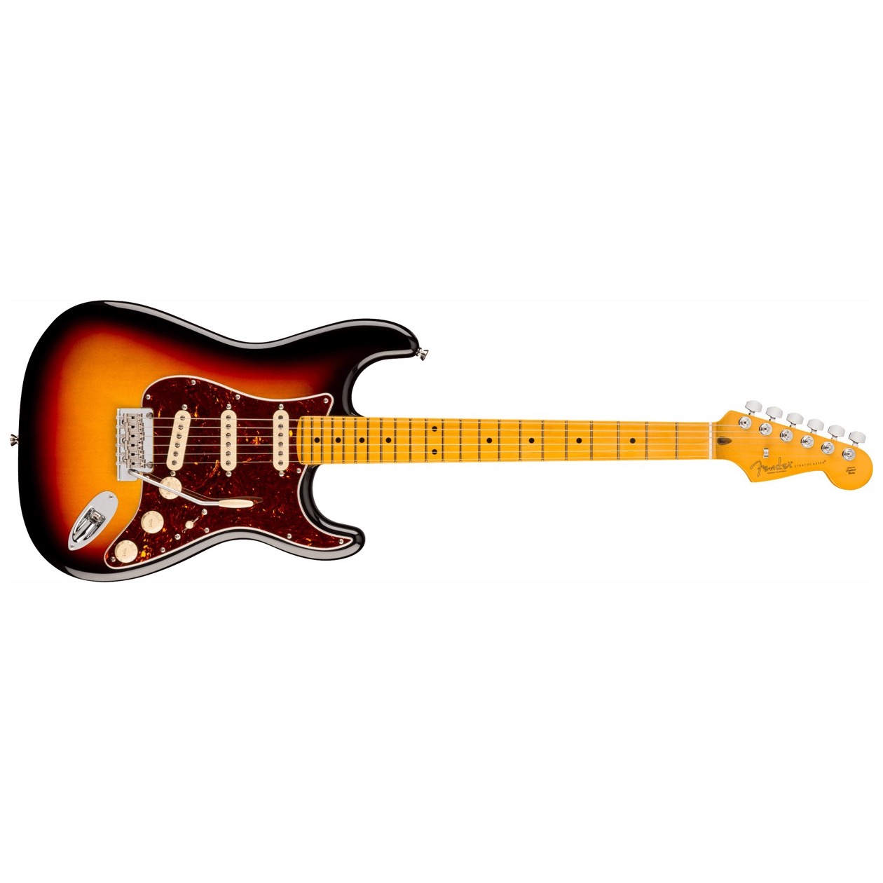 Fender American Professional Stratocaster, Maple Fingerboard, 3-Color Sunburst Model 0111112700 Inclusief Fender Deluxe Molded Hardshell Case