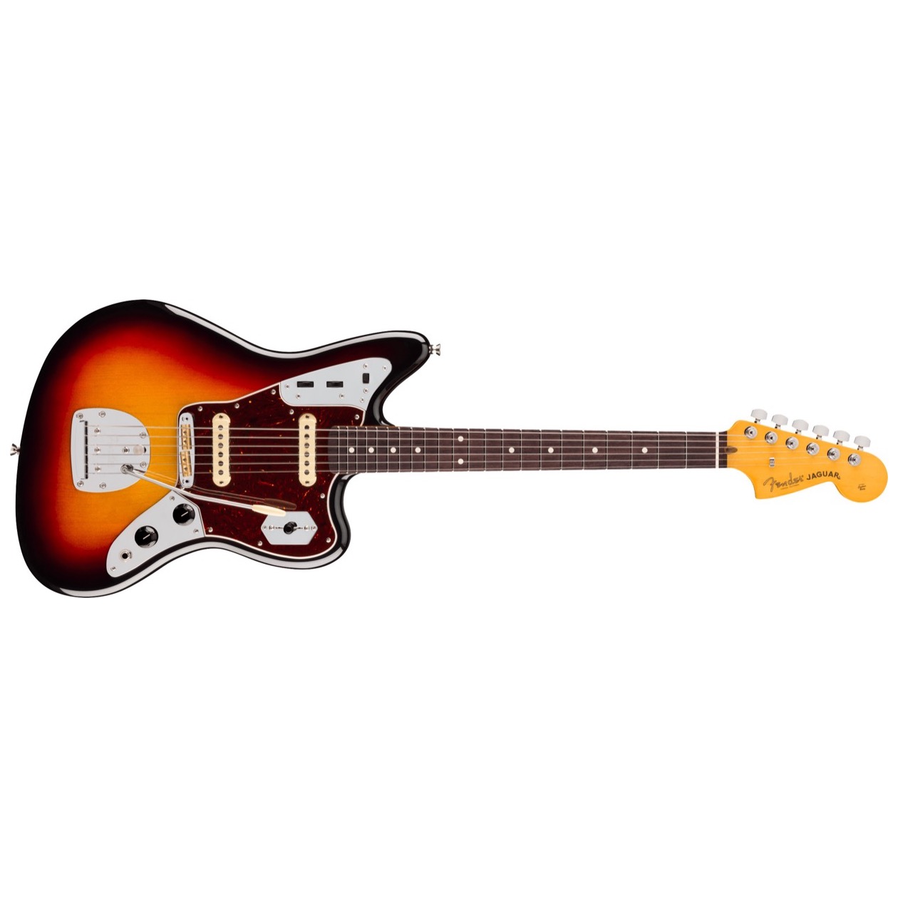 Fender American Professional Jaguar, Rosewood Fingerboard, 3-Color Sunburst Model 0111820700 Inclusief Fender Deluxe Molded Hardshell Case