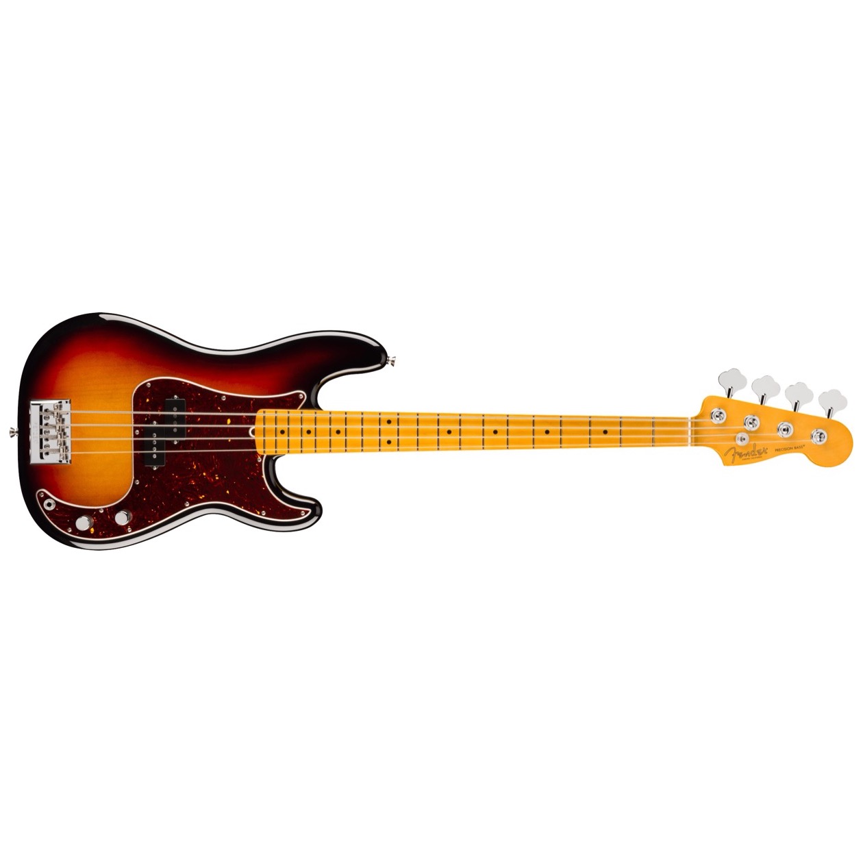 Fender American Professional Precision Bass, Maple Fingerboard, 3-Color Sunburst Model 0192912700 Inclusief Fender Deluxe Molded Hardshell Case