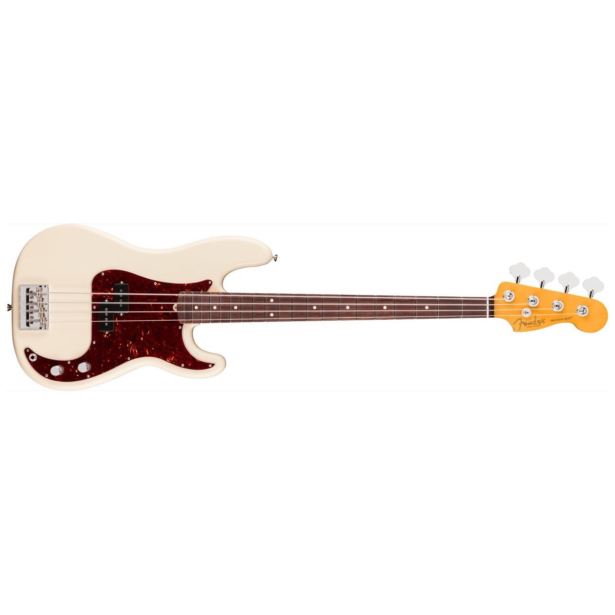 Fender American Professional Precision Bass, Rosewood Fingerboard, Olympic White Model 0192910705 Inclusief Fender Deluxe Molded Hardshell Case