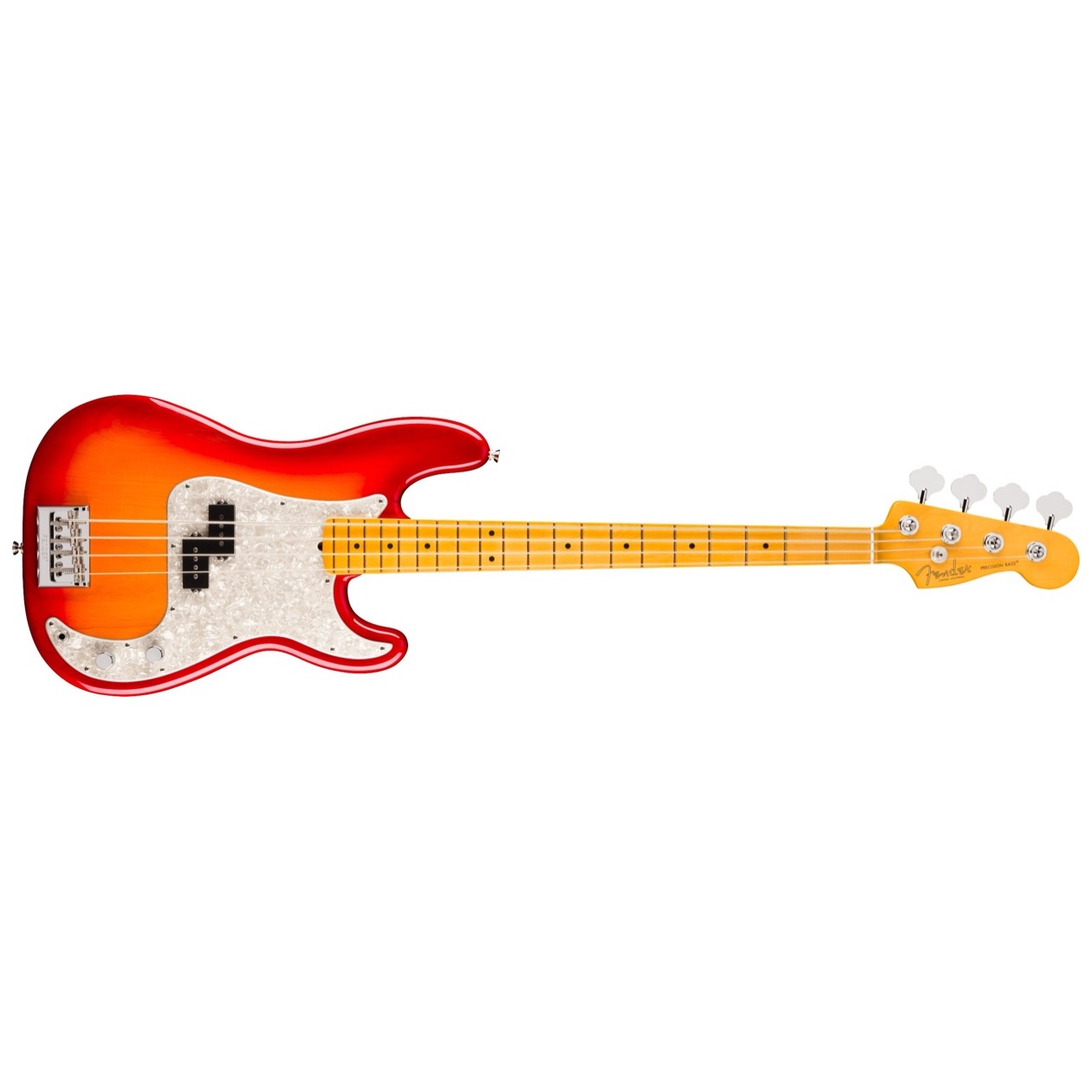Fender American Professional Precision Bass, Maple Fingerboard, Aged Cherry Burst Model 0192912731 Inclusief Fender Deluxe Molded Hardshell Case