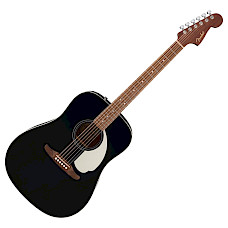 Fender California Standard Redondo, Spruce Top, Ivory Pickguard, Black Model 0974201506 Western Gitaar