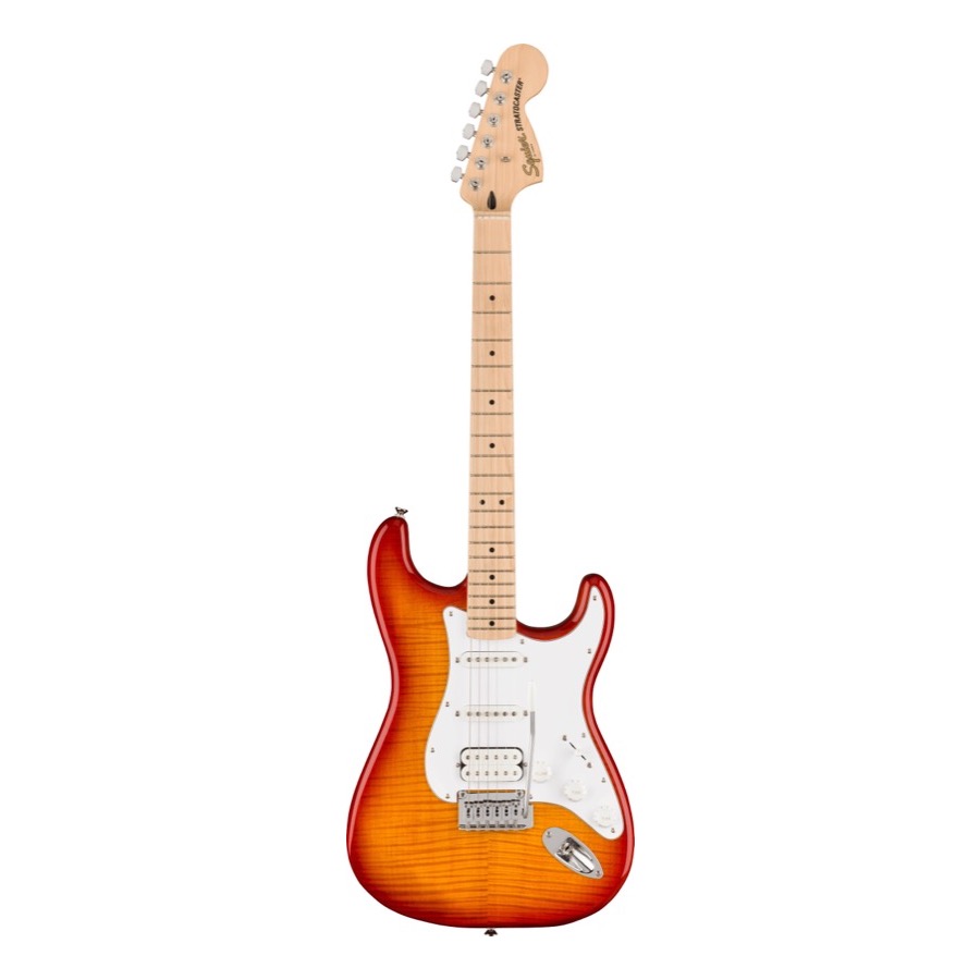 Fender Squier Affinity Series Stratocaster FMT HSS, Maple Fingerboard, White Pickguard, Sienna Sunburst Elektrische Gitaar