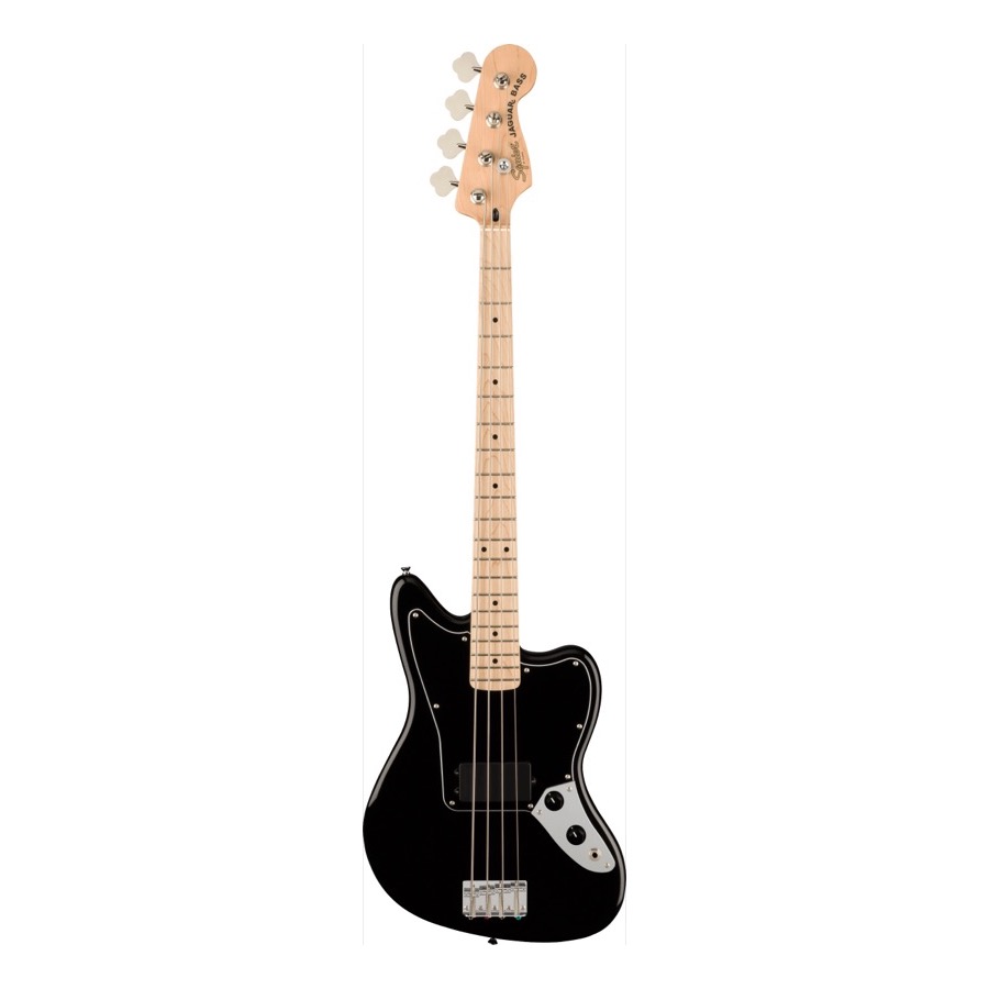 Fender Squier Affinity Series Jaguar Bass H, Maple Fingerboard, Black Pickguard, Black Elektrische Bas Gitaar