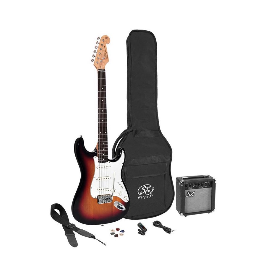 SX SE 1 SK34 3TS / SE1SK34 3TS Elektrisch gitaarpakket 3/4 gitaar Sunburst voor Kids