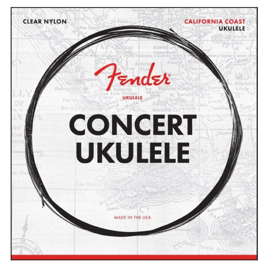 Fender Concert Ukulele Strings, Set of Four snarenset voor Concert Ukelele