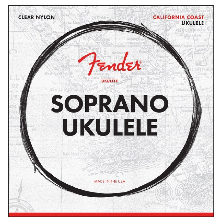 Fender Soprano Ukulele Strings, Set of Four snarenset voor Sopraan Ukelele